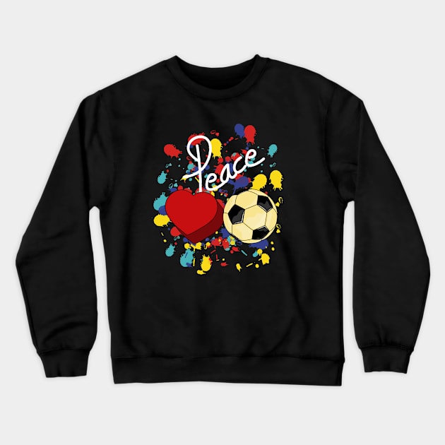 Peace Love Soccer Crewneck Sweatshirt by Designoholic